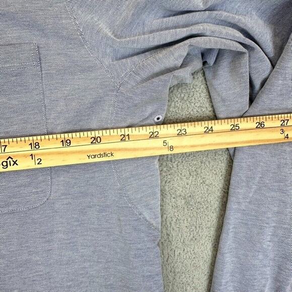 Lululemon Commission Shirt Mens L Blue Button Up Athleisure Performance - Picture 2 of 5